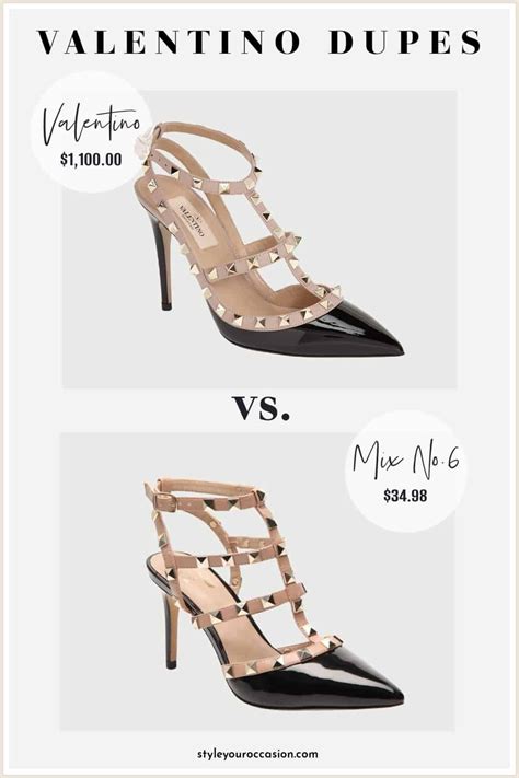 valentino shoe dupes|valentino rockstud shoes look alike.